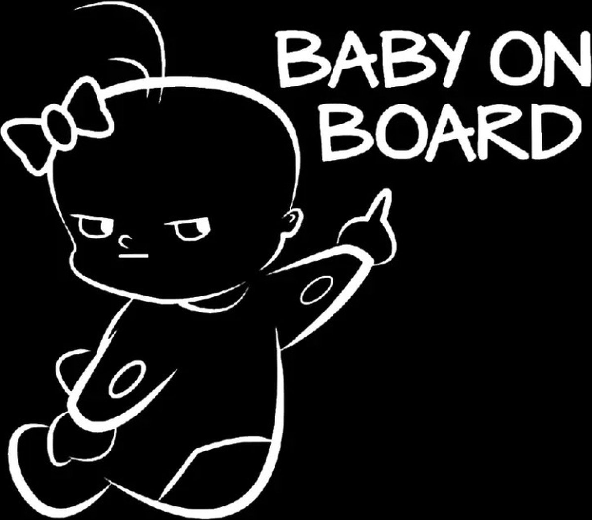 GoedeDoelen.Shop | Autosticker Babygirl On Board | Autosticker | Baby On Board Sticker | Weerbestendig |  Babysticker | Waarschuwingssticker